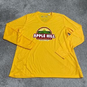 Leslie Jordan Graphic T-Shirt Womens 2XL Yellow V-Neck Long Sleeve Outdoor Tee